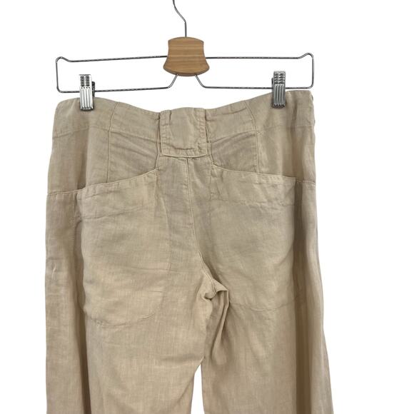 Transit Par-Such Linen Pants Trousers Beige Khaki Tan Size 1 US 6 - Picture 7 of 11